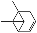 1,6-Dimethyltricyclo[4,1,0,0]hepten-3-ene Struktur