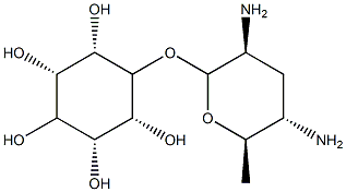 3-O-(2,4-Diamino-2,3,4,6-tetradeoxy-α-D-arabino-hexopyranosyl)-D-chiro-inositol Struktur