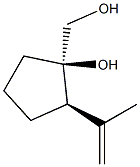 Cyclopentanemethanol, 1-hydroxy-2-(1-methylethenyl)-, (1R,2R)-rel-(-)- (9CI) Struktur