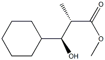 Cyclohexanepropanoic acid, -ba--hydroxy--alpha--methyl-, methyl ester, (-alpha-S,-ba-S)- (9CI) Struktur