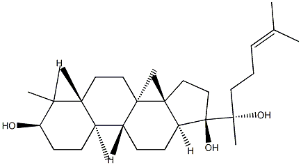 Dammar-24-ene-3α,17,20-triol Struktur