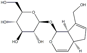 [(1S)-1β,4aβ,5,7aβ-Tetrahydro-7-(hydroxymethyl)cyclopenta[c]pyran-1-yl]β-D-glucopyranoside Struktur