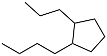 1α-Butyl-2β-propylcyclopentane Struktur