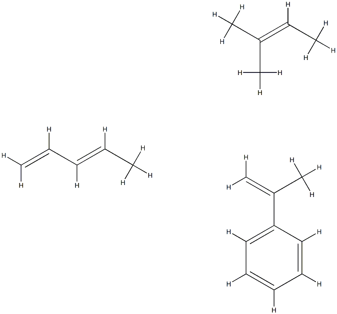 Benzene, (1-methylethenyl)-, polymer with 2-methyl-2-butene and 1,3-pentadiene Struktur