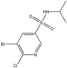 5-bromo-6-chloro-N-isopropyl-3-pyridinesulfonamide Struktur