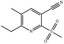 3-Pyridinecarbonitrile,6-ethyl-5-methyl-2-(methylsulfonyl)-(9CI) Struktur