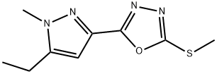 1,3,4-Oxadiazole,2-(5-ethyl-1-methyl-1H-pyrazol-3-yl)-5-(methylthio)-(9CI) Struktur