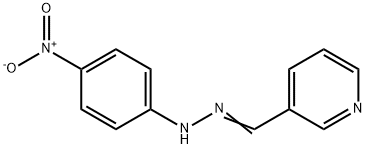 3-[2-(4-nitrophenyl)carbonohydrazonoyl]pyridine Struktur