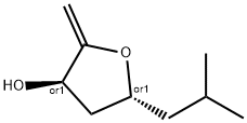 3-Furanol, tetrahydro-2-methylene-5-(2-methylpropyl)-, (3R,5R)-rel- (9CI) Struktur