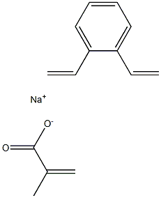 2-Propenoic acid, 2-methyl-, sodium salt, polymer with diethenylbenzene Struktur