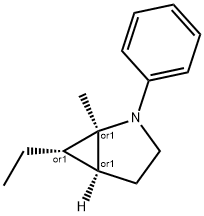 2-Azabicyclo[3.1.0]hexane,6-ethyl-1-methyl-2-phenyl-,(1R,5S,6S)-rel-(9CI) Struktur