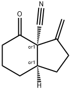 3aH-Indene-3a-carbonitrile,octahydro-3-methylene-4-oxo-,(3aR,7aR)-rel-(9CI) Struktur