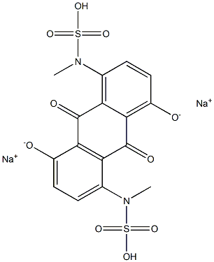 α,α'-[(9,10-Dihydro-4,8-dihydroxy-9,10-dioxoanthracene-1,5-diyl)diimino]bis(methanesulfonic acid sodium) salt Struktur