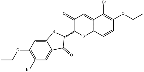 5,5'-Dibromo-6,6'-diethoxy-Δ2,2'(3H,3'H)-bibenzo[b]thiophene-3,3'-dione Struktur