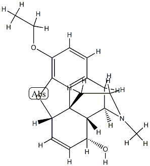 6,7-Didehydro-4,5α-epoxy-3-ethoxy-17-methylmorphinan-8α-ol Struktur