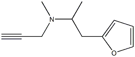 N,α-Dimethyl-N-(2-propynyl)-2-furanethanamine Struktur