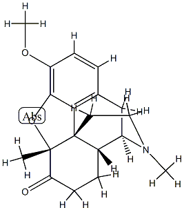 5β,17-Dimethyl-4,5α-epoxy-3-methoxymorphinan-6-one Struktur