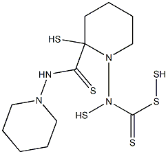 Bis(1-piperidylthiocarbamoyl) pertetrasulfide Struktur