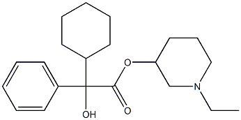 α-Cyclohexyl-α-hydroxybenzeneacetic acid 1-ethyl-3-piperidinyl ester Struktur