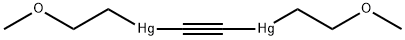 Bis[2-methoxyethylmercurio(II)]acetylene Struktur