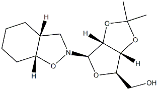 (3aR,3aα,7aα)-Octahydro-2-(2-O,3-O-isopropylidene-β-D-ribofuranosyl)-1,2-benzisoxazole Struktur