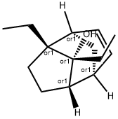 Tricyclo[4.2.1.12,5]dec-3-en-9-ol, 1,9-diethyl-, (1R,2R,5S,6S,9R)-rel- (9CI) Struktur