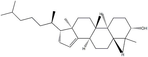 4,4-Dimethyl-5α-cholest-14-en-3β-ol Struktur