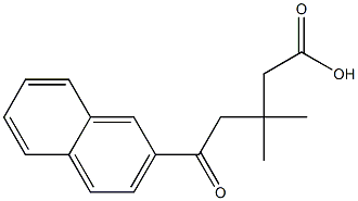 β,β-Dimethyl-δ-oxo-2-naphthalenepentanoic acid Struktur