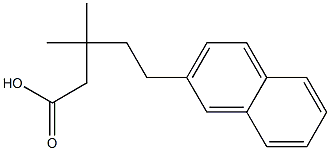 β,β-Dimethyl-2-naphthalenepentanoic acid Struktur