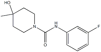 1-Piperidinecarboxamide,N-(3-fluorophenyl)-4-hydroxy-4-methyl-(9CI) Struktur