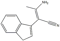 1H-Indene-3-acetonitrile,-alpha--(1-aminoethylidene)-(9CI) Struktur