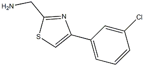 [4-(3-chlorophenyl)-1,3-thiazol-2-yl]methanamine Struktur