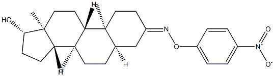 17β-Hydroxy-5β-androstan-3-one O-(p-nitrophenyl)oxime Struktur