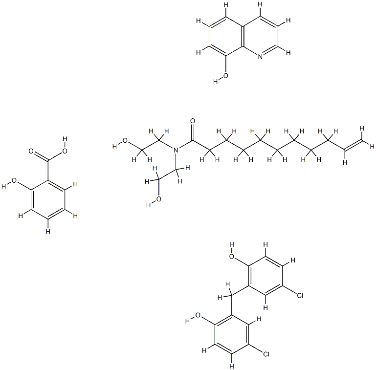 Undecylenoyl diethanolamide, dichlorophene, dimethyl sulfoxide, hydroxyquinoline salicylate combination Struktur