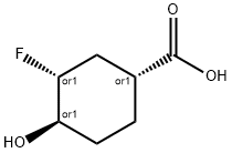 Cyclohexanecarboxylic acid, 3-fluoro-4-hydroxy-, (1R,3R,4R)-rel- (9CI) Struktur