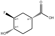 Cyclohexanecarboxylic acid, 3-fluoro-4-hydroxy-, (1R,3S,4S)-rel- (9CI) Struktur