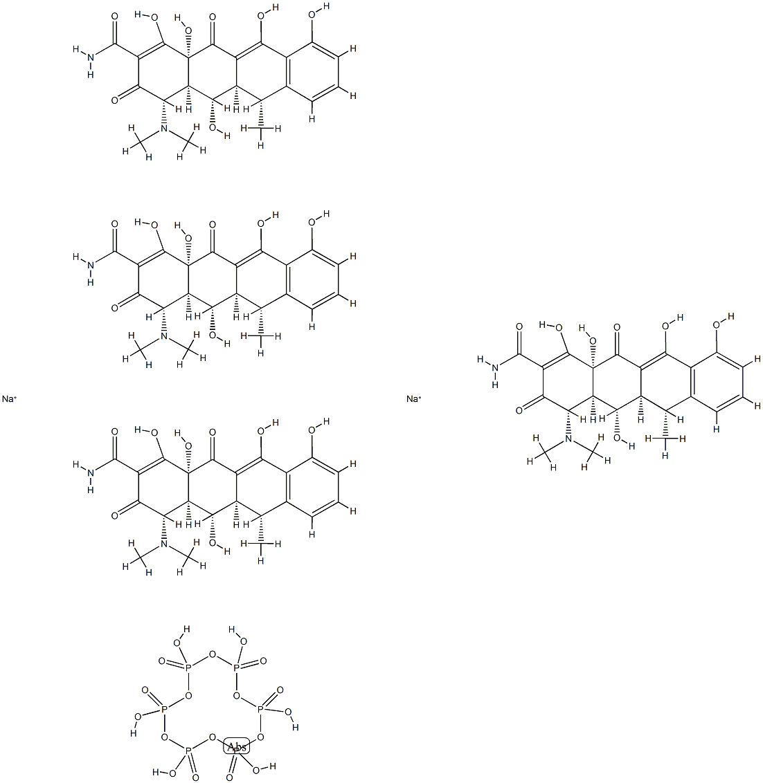 doxycycline polymethaphosphate sodium complex Struktur