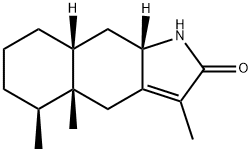 (4aR)-1,4,4a,5,6,7,8,8aβ,9,9aβ-Decahydro-3,4aβ,5β-trimethyl-2H-benz[f]indol-2-one Struktur