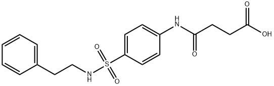 4-oxo-4-{4-[(phenethylamino)sulfonyl]anilino}butanoic acid Struktur