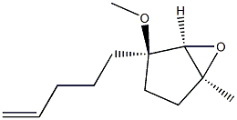 6-Oxabicyclo[3.1.0]hexane,4-methoxy-1-methyl-4-(4-pentenyl)-,(1R,4S,5R)-rel-(9CI) Struktur