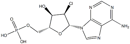 poly(2'-chloro-2'-deoxyadenylic acid) Struktur