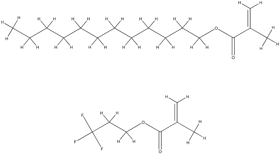 2-Propenoic acid, 2-methyl-, dodecyl ester, polymer with .alpha.-fluoro-.omega.-[2-[(2-methyl-1-oxo-2-propenyl)oxy]ethyl]poly (difluoromethylene) Struktur