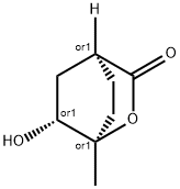 2-Oxabicyclo[2.2.2]octan-3-one, 6-hydroxy-1-methyl-, (1R,4S,6R)-rel- (9CI) Struktur