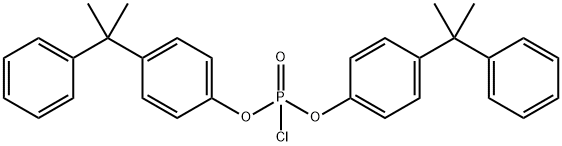 Chlorophosphonic acid bis[p-(α,α-dimethylbenzyl)phenyl] ester Struktur