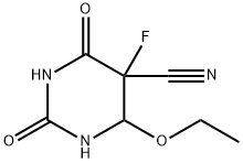 5-Pyrimidinecarbonitrile,4-ethoxy-5-fluorohexahydro-2,6-dioxo-(9CI) Struktur