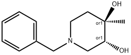 3,4-Piperidinediol, 4-methyl-1-(phenylmethyl)-, (3R,4R)-rel- (9CI) Struktur