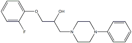 α-[(2-Fluorophenoxy)methyl]-4-phenyl-1-piperazineethanol Struktur