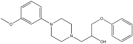 α-(Phenoxymethyl)-4-(3-methoxyphenyl)-1-piperazineethanol Struktur