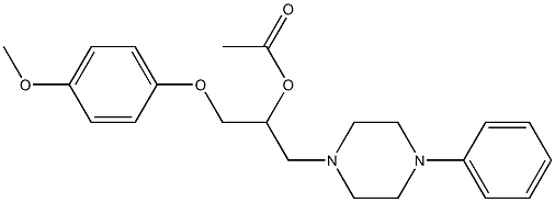 α-[(4-Methoxyphenoxy)methyl]-4-phenyl-1-piperazineethanol acetate Struktur