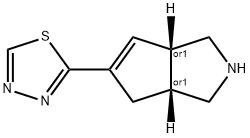 Cyclopenta[c]pyrrole, 1,2,3,3a,4,6a-hexahydro-5-(1,3,4-thiadiazol-2-yl)-, (3aR,6aS)-rel- (9CI) Struktur